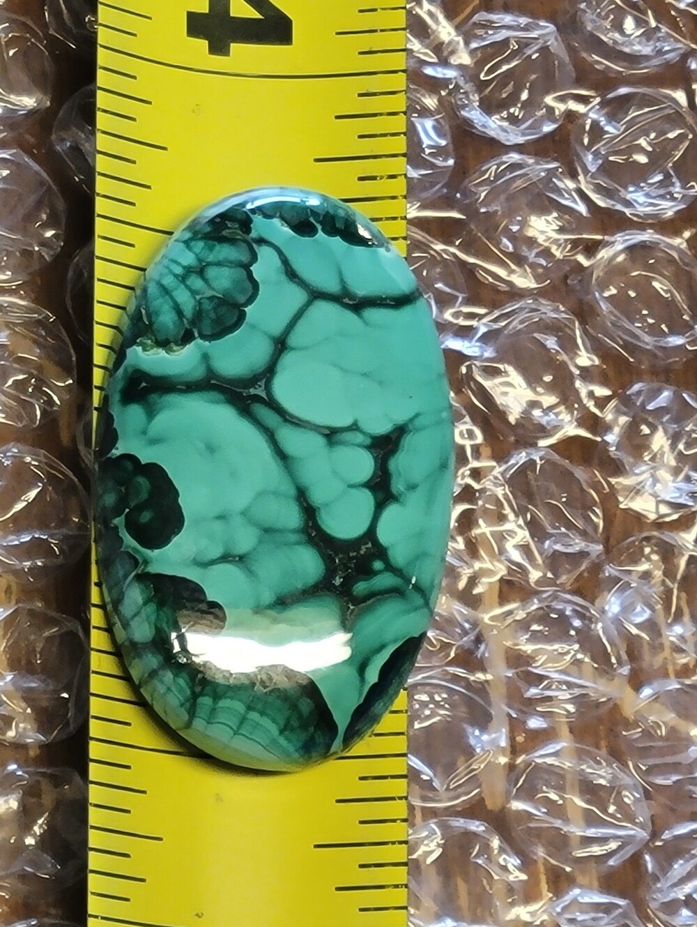 16.61g Natural Malachite Polished Cabachon